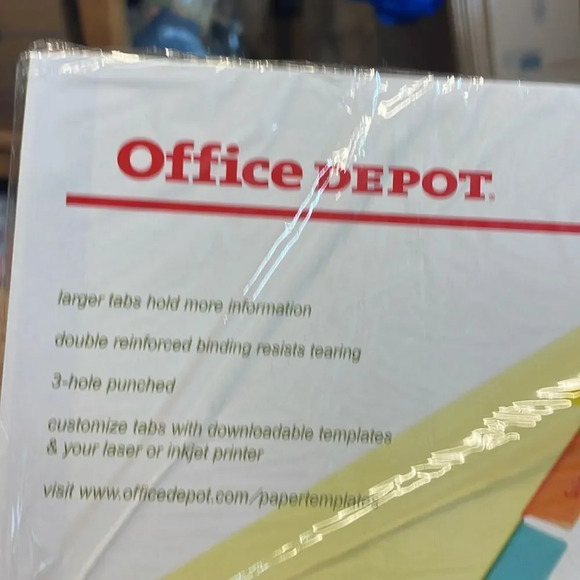 NWT Office Depot dividers with multicolor big tabs - Picture 5 of 7
